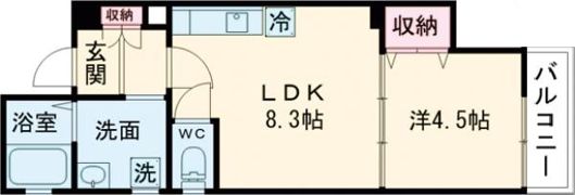 クレアール堺町Ⅰの間取り画像