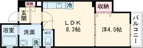 クレアール堺町Ⅰの間取り画像