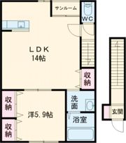ラインサイドコーポの間取り画像