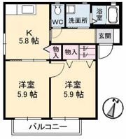 シャルマン C棟の間取り画像