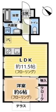クレール東林間の間取り画像
