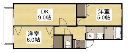 リバーサイド金岡Aの間取り画像