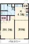 ガーデンシティ長浜B棟の間取り画像