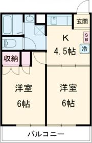 ガーデンシティ長浜A棟の間取り画像