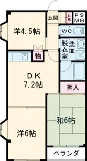 フォンティーヌ南田園の間取り画像