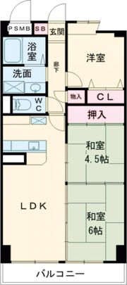 枚方パークハイツの間取り画像