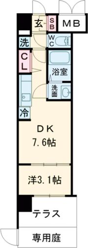 プレサンス京都東寺の間取り画像