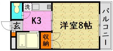 東子ハイツAの間取り画像