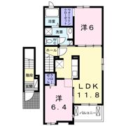 ルーラルハウスⅢ Bの間取り画像