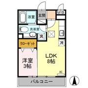 ルミエールヤナセ Bの間取り画像