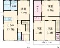 希泉タウンⅡ（大木町前牟田）の間取り画像