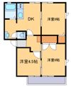 ヴィラ八幡 Cの間取り画像