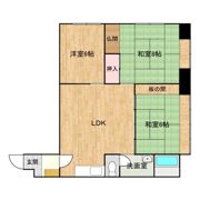 城北マンションの間取り画像