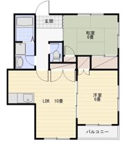 尾野スカイハイツ3の間取り画像
