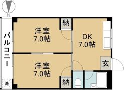 ハイツ千代の間取り画像