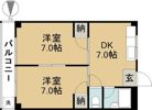 ハイツ千代の間取り画像