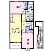 KCコーポ平山Bの間取り画像