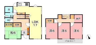 連島中央1丁目貸家の間取り画像