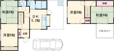 広畑区高浜町戸建の間取り画像