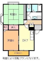 メナージュ Bの間取り画像