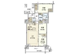プラウドタワー川口クロスの間取り画像