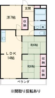 シャトー雁宿の間取り画像