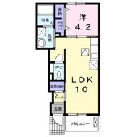 パラディーゾ成田の間取り画像
