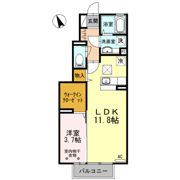 クラヴィーア甲府朝気の間取り画像