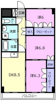 フレアグレイスの間取り画像