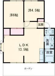 サンビレッジ則直B棟の間取り画像