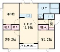 ミモザ緑町Aの間取り画像
