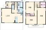 堤貸家（東合川）西の間取り画像