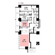 グランドメゾンThe池下ガーデンタワー3903の間取り画像