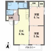 インターヴィレッジBの間取り画像