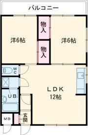 コーポ上山の間取り画像
