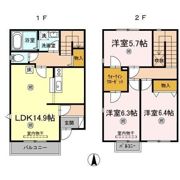リースランド今 A棟の間取り画像