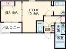 C＿calme中村公園Ⅱの間取り画像