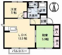 グランカーサ安岡 Ⅳ棟の間取り画像