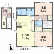 コーポ・ホウエイBの間取り画像