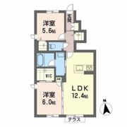 ラピス西中央Iの間取り画像