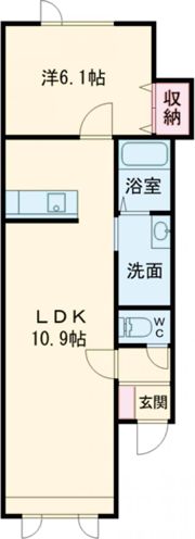 ゼロワンウエストの間取り画像