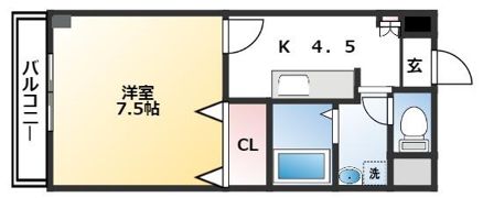 スカイブルー潮江の間取り画像