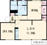シャトル新田 Aの間取り画像