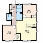 レガール北野 Bの間取り画像