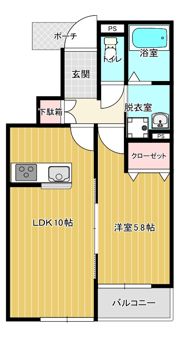 クレアージュ小中野Bの間取り画像