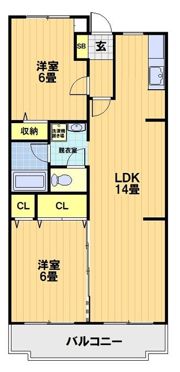 サンク・メルベーユ並河の間取り画像