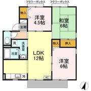 セジュール虹（A棟・B棟） A棟の間取り画像