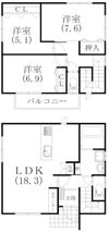 テラサ ソレアード 2の間取り画像