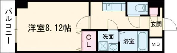 ベルガモット門司駅前の間取り画像