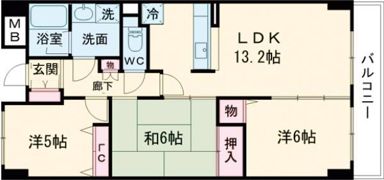 バンブーコートの間取り画像